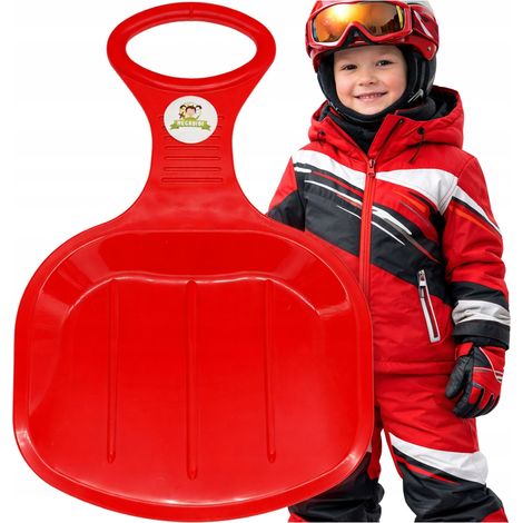 Manzana para trineo de nieve XL 51 cm, color rojo sólido (1/5)
