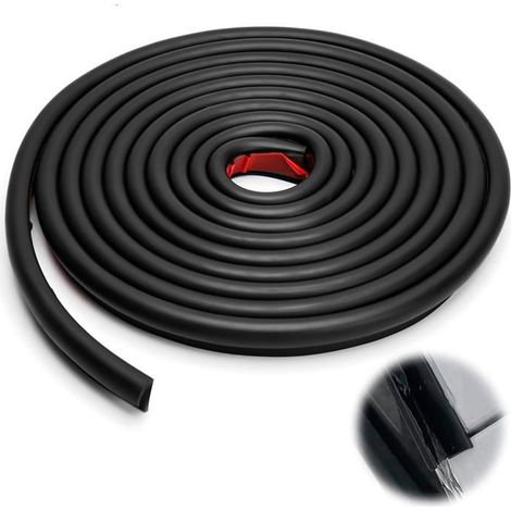Gouttière Camping Car,5M Bande de Protection Forme de J Gouttiere, Dos Autocollant Bande de Caoutchouc, pour Voiture Camionnettes (1/4)