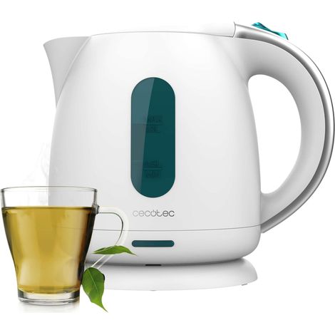 Bouilloire électrique 1 L Blanc Plastique 2200 W Numérique
