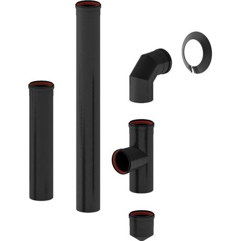 Kit Tubi Stufa Pellet Black Fire - Nero - 6 pezzi