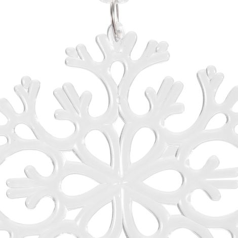 10 guirlandes de cristaux en forme de flocons de neige, décoration de fenêtre à suspendre en verre (pendentif pointu) (1/5)
