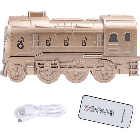 Humidificateur diffuseur d'aromathérapie avec lumière 300ml ABS rétro Train huile essentielle télécommande pour chambre bureau Type 3 (1/5)