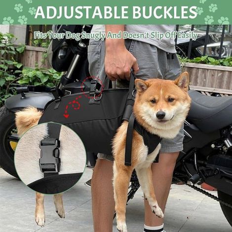 Harnais De Transport Pour Chien - Tissu Ox Respirant - Pour Chiens À Mobilité Réduite Ou Blessés - Tailles S M L - 1 Pièce (1/5)