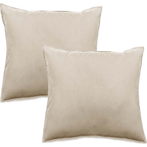 Lot de 2 taies d'oreiller Palace pur coton teint lavé 63 fils/cm² Vent du sud - Palace Lin - Lot de 2 taies d'oreiller 65 x 65 cm - Palace Lin -