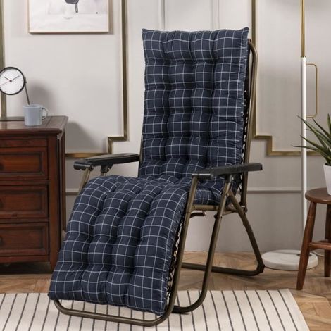 Matelas Coussin pour Bain de Soleil Chaise Longue, Coussin Chaise Longue Jardin Extérieur Doux Pliable,160 48cm, A (1/4)