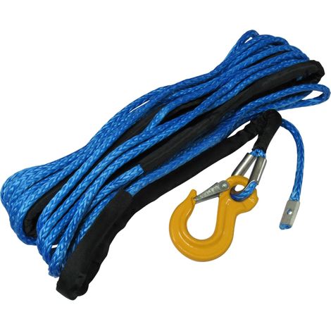 Recovery Synthetic Winch Rope with Safety Hook 12MM x 15M (Kinetic Towing Polypropylene)