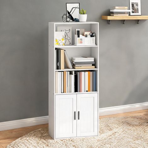 Meuble de rangement de bureau bianco 60 x 30 x 149,5 cm (1/5)