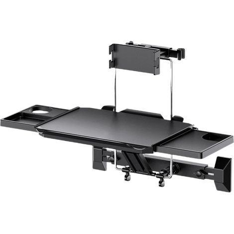 Plateau de voyage pour siège de voiture, plateau de nourriture pour siège de voiture, bureau d'ordinateur portable pour siège arrière de passager réglable pour Vista Work, plateau de rangement intérie (1/5)