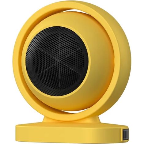 Chauffage électrique Portable 380W, ventilateur de bureau, poêle, souffleur d'air chaud, Mini radiateur, for la maison, le bureau, la pièce, for l'hiver, faible consommation(Giallo) (1/4)