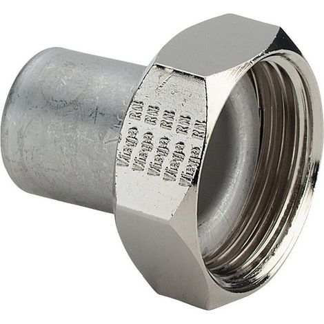 Viega Sanpress Inox Verschraubung 438227 35mmxG 1 1/2, Stahl nichtrostend, flachdichtend, SC-Contur (1/5)