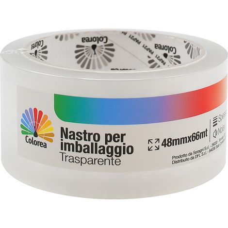 Nastro per Imballaggio Colorea Trasparente 36 Pezzi 48 x 66 mt