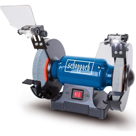Amoladora de banco 8" 200mm doble piedra con luz led 500w Scheppach sm200l