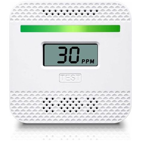 Detector de monóxido de carbono, detector de monóxido de carbono portátil con pantalla digital LCD para el hogar y los viajes. (1/5)