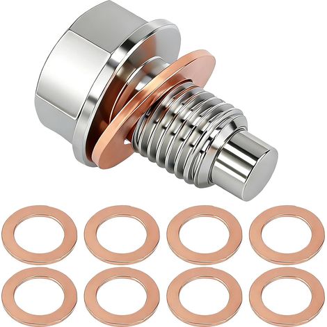 Bouchon Vidange Huile Magnetique, Ecrou Vidange Carter Magnétique M141.5, 1 Vis 8 Rondelles, pour les Opérations d'Entretien Moteur Remplacement de Composant d'Origine Usage Automobile Régulier (1/5)