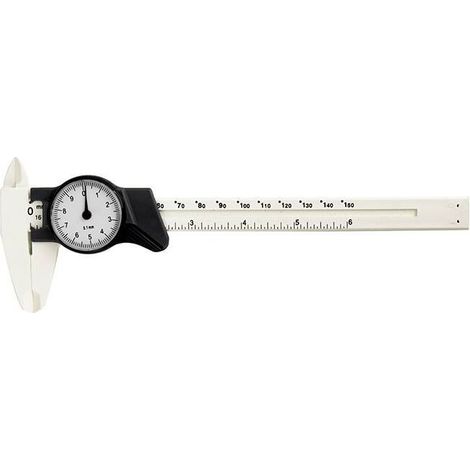 Pied à coulisse à cadran, matériau ABS 0‑150 mm Pied à coulisse à cadran, haute précision de 0,1 mm, pour utilisation en laboratoire, bureau et magasin (1/4)