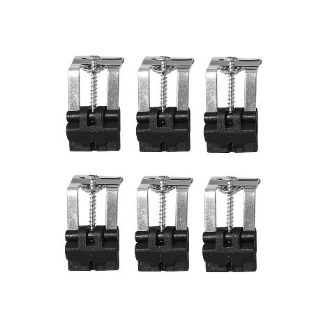Ganchos de fijación para lavabo inox 6 pz