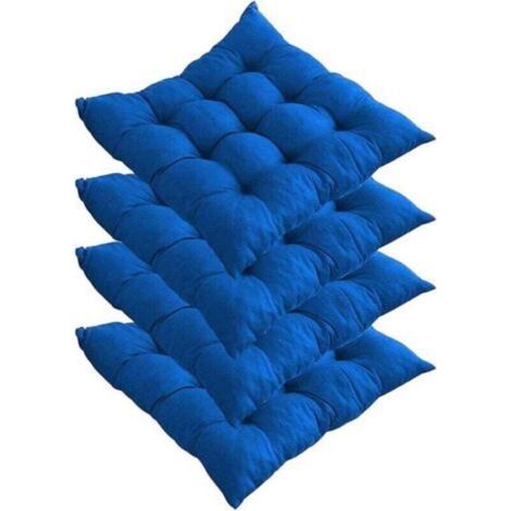 Un ensemble de 4 coussins de chaise rembourrés, 40 x 40 cm, coussins de chaise de salle à manger, coussins de chaise de jardin, adaptés à la maison, au bureau, à une utilisation intérieure et extérieu