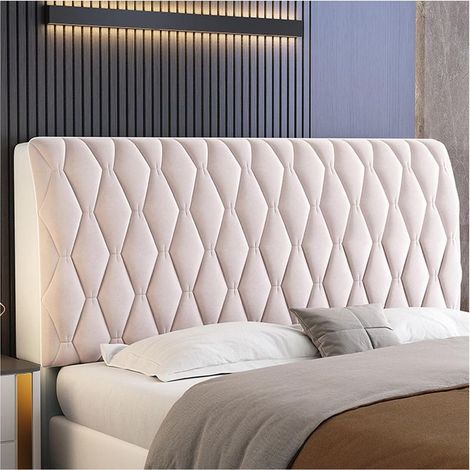 Bettkopfteilbezüge, vollständiger Staubschutz, Doppelbett-Kopfteilbezug, Beige, 160 cm (1/5)