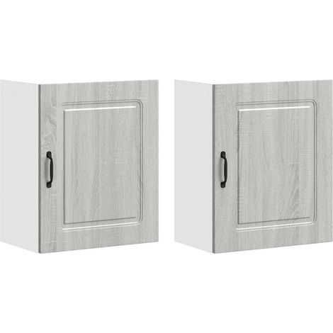 Maison Exclusive - Pensili da cucina 2 pz Kalmar Grigio in Legno Multistrato Sonoma