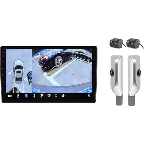 Système Multimédia Automobile, Interface Conviviale, Compatible avec Renault Megane 2 2002-2009, V9 Plus (4 Go 64 Go) + caméra 360° (blanc) (1/2)