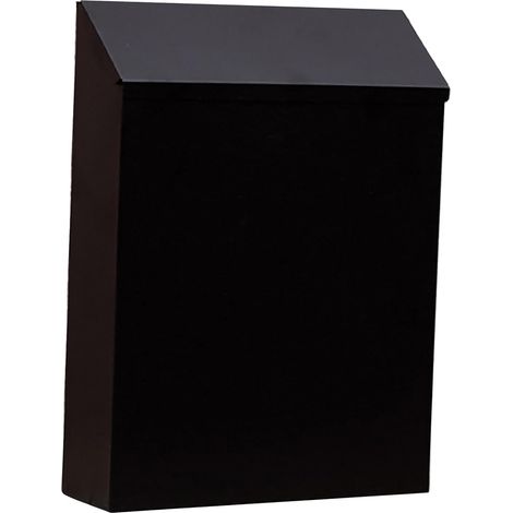 Wandbriefkasten/Lieferbox mit Schloss, Metall, geeignet für den Außenbereich – schwarz (1/5)