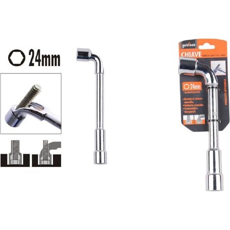 Kaela - Chiave Tipo L Bussola 24mm Bocca Esagonale Cromo Vanadio Acciaio 91632 Ferramenta - (1/2)