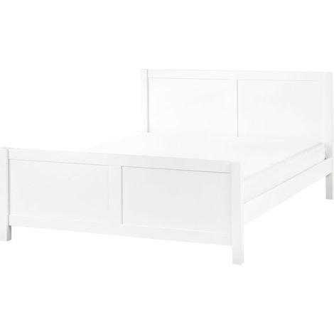 Bett mit Lattenrost Holz CHAMPAGNAT 160 x 200 cm Weiß (1/5)