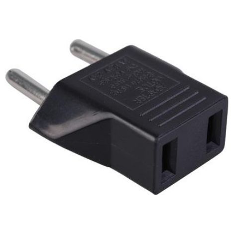US to EU Adapter, [6 Pack] 2 Pin CN China USA American to 2 Pin EU Europe France, Germany, Spain, Egypt and More - Black