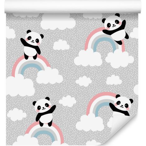Papel pintado Panda Clouds para salón y dormitorio, 50x1000 cm (1/5)