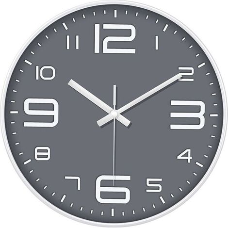 Horloge Murale Simple et Moderne 12 Pouces - Silencieuse, Élégante, Facile à Lire - Pour Toutes les Pièces