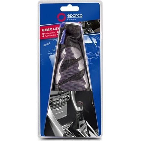 SOUFFLET DE LEVIER DE VITESSE SIMILI CUIR NOIR SPARCO z (1/3)