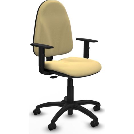 Algarra CP similpiel crema brazos 1D base poliamida ruedas autofrenantes 50mm