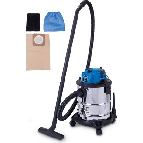 Staubsauger Nass- und Trockensauger Edelstahl 1200w 20l Scheppach nts20