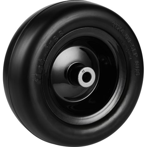 Mophorn Neumáticos para Cortacesped con Llanta de 2 Piezas Neumáticos para Tractor sin Cámara de 278X100-177 mm Neumáticos de PU sin Pinchazos Buje Central de 86,4 mm 20 Adaptadores para Cortacesped (1/5)