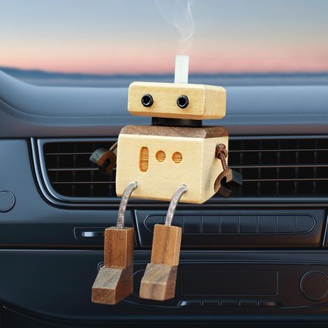 Aromafigur in Autoform aus Holz, Wackelfigur aus Holz mit Autoduft, lustige Autofigur aus Holz, wackelnde Holzfigur, Wackelautofigur (1/5)