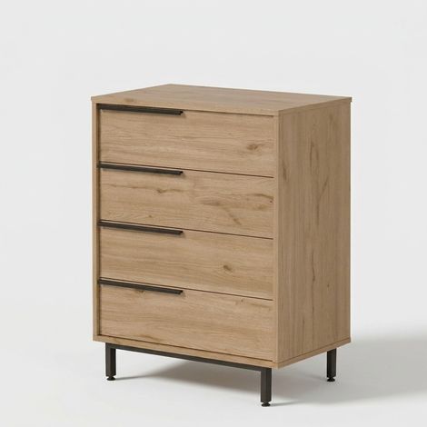 Moderne Kommode mit 4 Schubladen und Metallbeinen Nemer (1/5)