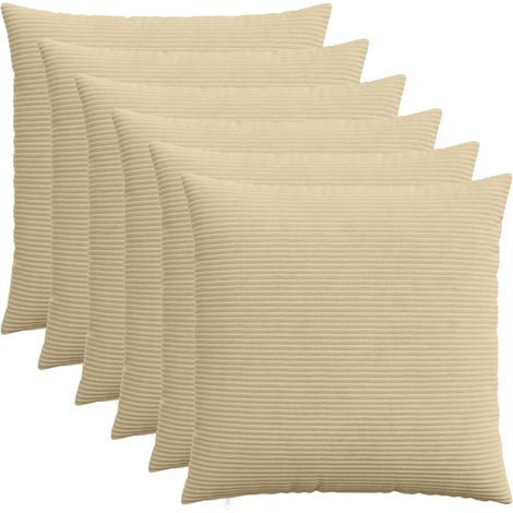 vidaXL Housse de coussin 6 pcs HEERLEN Vert Gris 70 x 70 cm (1/5)