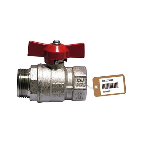 VALVOLA A SFERA MF CON FARFALLA F-BRICO 3/4" DN 20 PN 40
