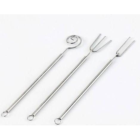 Ensemble de fourchettes tremper au chocolat en acier inoxydable fourchettes fondue cumoire outils de cuisson pour HORLOGE (1/4)