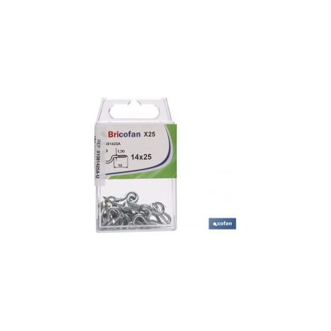 Pack mit 12 offenen Gewindemuttern verzinkt 17x40