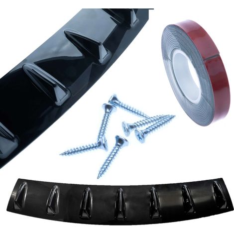 Difusor de parachoques trasero negro EPTUNING032 (1/5)