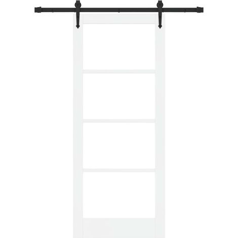 Maison Exclusive - Schiebetür ORKDAL Weiß 83 x 202 cm Massivholz