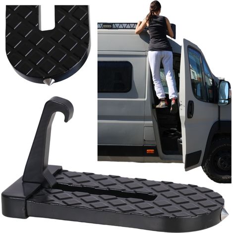 Gradino per auto, piattaforma per auto, gradino per portapacchi, 2 in 1, robusto, rompivetro