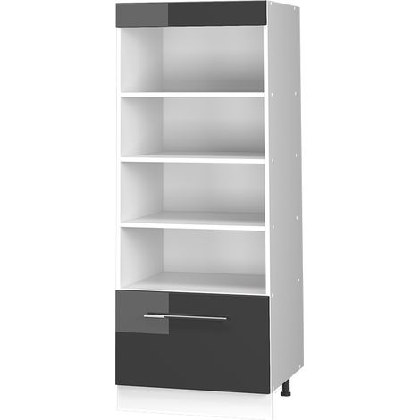 Scaffale da cucina Fame-Line, Antracite lucido/Bianco, 60 cm, Vicco (1/5)