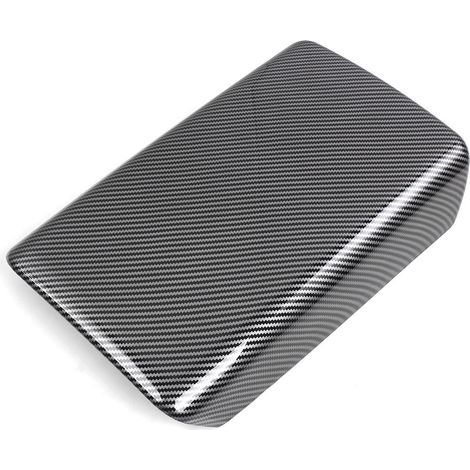 Suitable for Tesla Model 3Y center console armrest cover - scratch-resistant protective cover with glossy carbon finish (1/4)