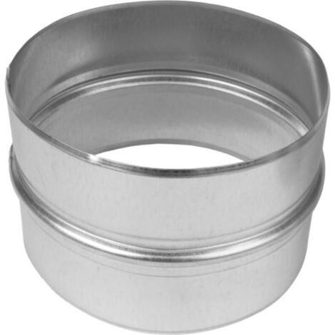 Connecteur pour tuyau de ventilation 150 mm – En acier galvanisé rond pour tuyau d'aération, climatisation, adaptateur de tuyau d'évacuation d'air – Raccord intérieur, extérieur, tuyau à
