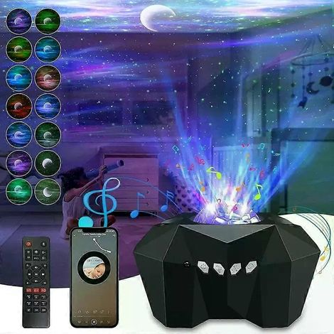 Laser-Galaxie-Sternenhimmel-Projektor, LED-Nachtlicht, Wandleuchte, Bluetooth-Schreibtischlampe, stimmungsvolle Sternenprojektion für Schlafzimmer neben dem Sternenhimmel (1/4)