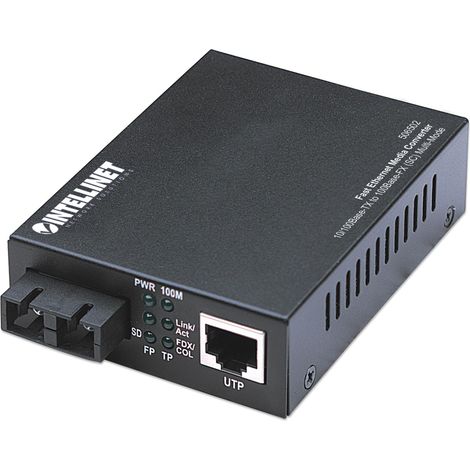 Intellinet 506502 convertitore multimediale di rete 100 Mbit/s 1310 nm Modalità multipla Nero (1/5)