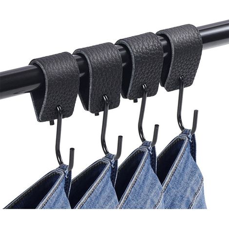 Lot de 4 crochets muraux forme S pour garage, rangement universel pour échelle et outils (1/4)