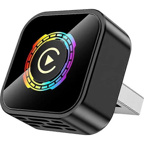 CarPlay sans fil 2 en 1 avec Android Auto, boîtier intelligent IA commutable, Bluetooth 5.0 et adaptateur USB pour une conversion CarPlay filaire vers CarPlay sans fil. (1/5)